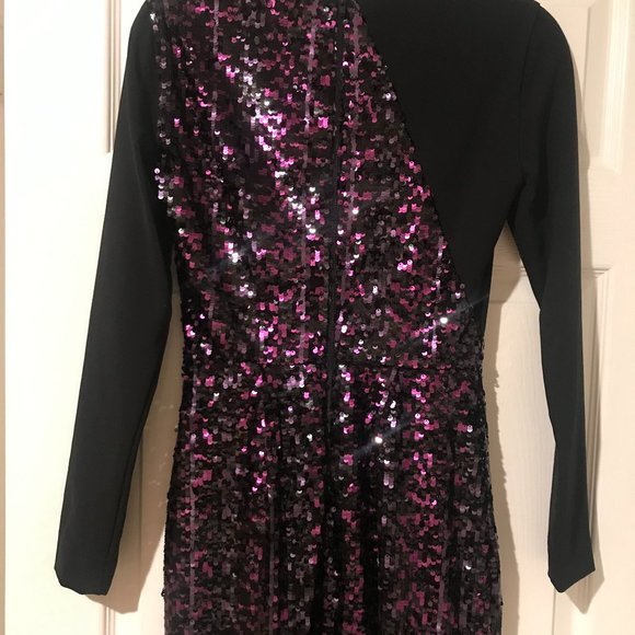 NWT Parker Purple Sequin Dress 2 - Picture 4 of 7